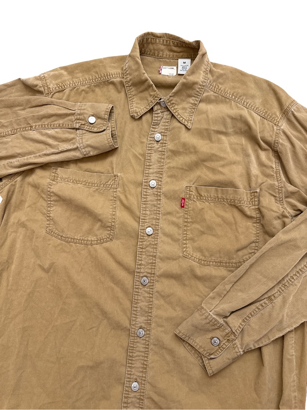 Levi’s Corduroy Men’s Long Sleeve Button Up Size Medium Y2K Double Pocket Levi’s